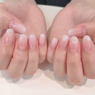 【シンプル可愛い💞】白グラデーション/オフ無料/目安120分