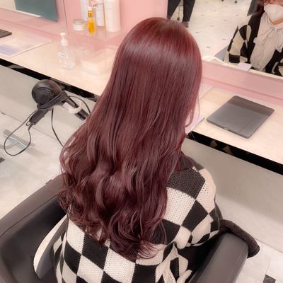 ✨🐬ワンカラー➕オリジナルトリートメント➕ストレートorコテ巻き♡🐬✨