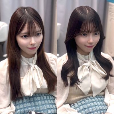 前髪カット顔周りカット+巻き