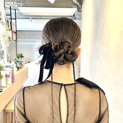 飾り付きヘアセット¥5500