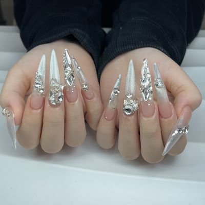 スーパロングスカルプ(パーツ、ストーン、パール付け放題)