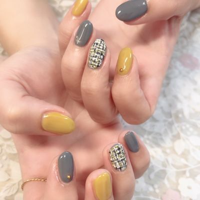 シンプル＋2本アート