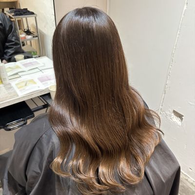 カット+透明感フルカラー+2stトリートメント