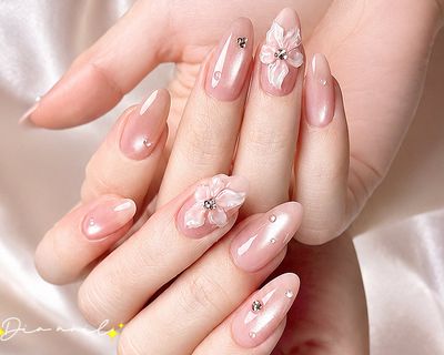 夏限定【自爪】氷花3Dアート×うる艶マグネットネイル ¥5980