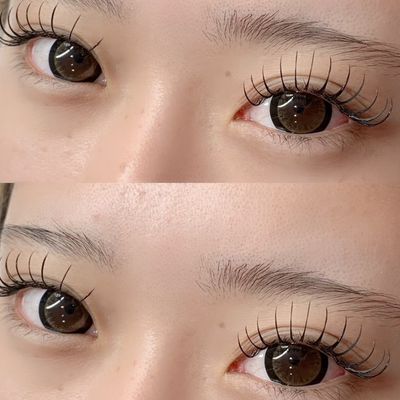 束感仕上げ🎀まつ毛パーマ(上)︎orフラットラッシュ100本まで×アイシャンプー付