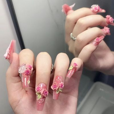 バラネイル「持ち込みデザインバラパーツ付けひう
