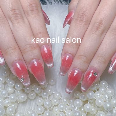【ハンド】チップ長出し10本+チークネイル+マグネットフレンチ ¥9500