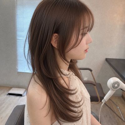 【横顔美人:小顔】顔まわりカット+コテ巻きスタイリング付き