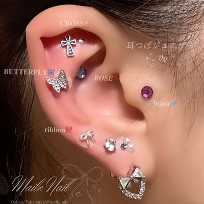 耳つぼジュエリー👂💎【パーツもストーンも付け放題プラン♡】