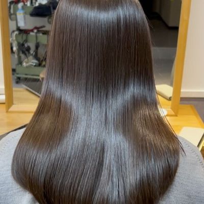 【美髪フルコース】カット+超高濃度水素ストレートパーマ+カラー+トリートメント