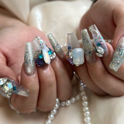 アクリル派におすすめ☆【アクリルデザインスカルプ+パーツ載せ放題¥23000