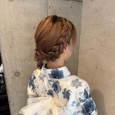 浴衣着付け＆ヘアセット🌼