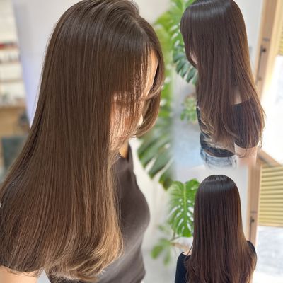 カラーで髪を痛めたくない!髪質改善カットカラートリートメント¥18,000