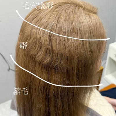 【癖毛撃退トリートメント】カットカラー髪質改善トリートメント&毛穴トリートメント
