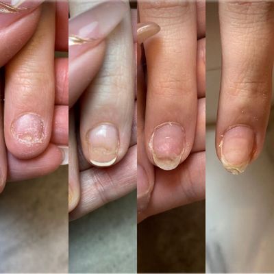 自爪育成(ジェル育成)ジェルがダメな方にも自爪風に仕上げることも出来ます!