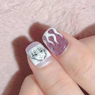 【痛ネイル追加】モノクロ1本