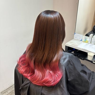 カット+グラデーションカラー+2stトリートメント
