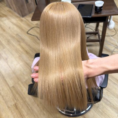 最高級ブリーチダブルカラー＋髪質改善トリートメント(リタッチ-2000円)