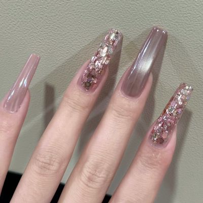 キラキラホロネイル💅 指4本+マグネットネイル