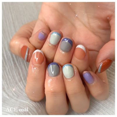 ⚠️単品予約不可⚠️フレンチ・グラデの多色使い/１色追加につき+330円