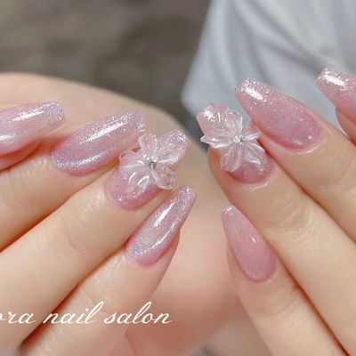 夏のお手軽コース♪ 3Dフラワーネイル