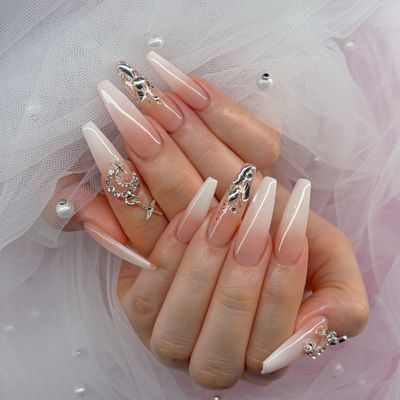 チップ　長さ出し　フレンチ／グラデーション／ミラー　