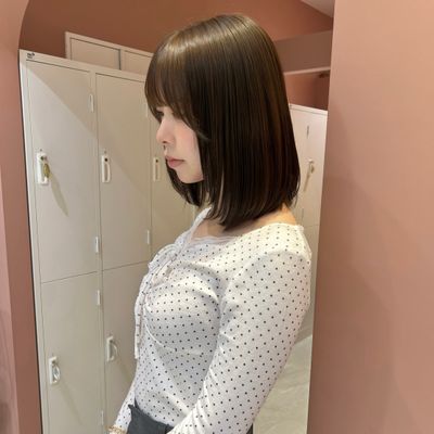 酸性ストレート+カット+カラー