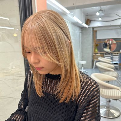 似合わせカット+ケアブリーチ+ケアカラー