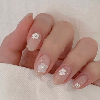 パーツ2つ無料✨️オフィスネイルにオススメ✨お花🌼フラワー🌼ホログラムネイル‎🤍