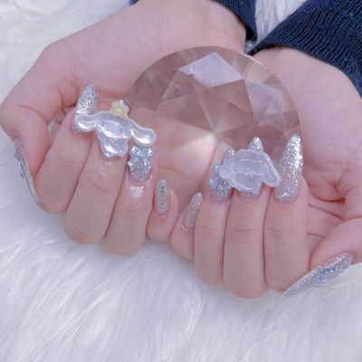 ボンボンドロップシールネイルカスタマイズコース(ワンカラーベース)¥5000〜