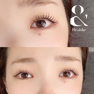 【&healthy】フラットラッシュ120本×パーマオフ込みアイシャンプー付
