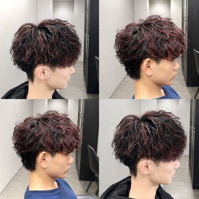 メンズカット＋選べるパーマ+メッシュ⚡️春日部No.1メンズ特化！清潔感＆朝楽スタ