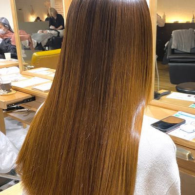 ダメージレス酸性ストレート✖︎メンテナンスカット✖︎透明感カラー