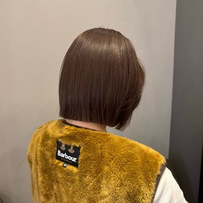 タッセルボブ＋艶カラー