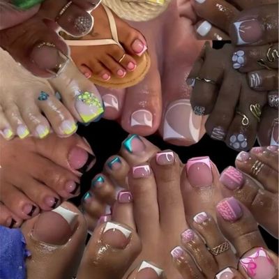 (foot)【ジェル・やり放題】持ち込み◎🍒シンプルデザイン・サンプルもあり🌟