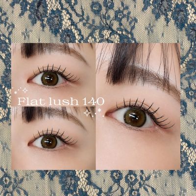 フラットラッシュ140本 アイシャンプー付き🧴¥7500→7000