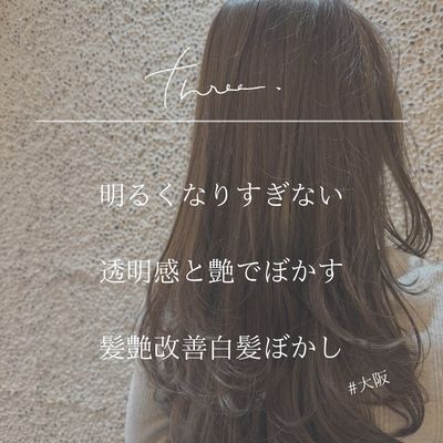 【髪質改善#白髪ぼかし】髪質改善白髪ぼかし全頭+カット　指名料込み　120分