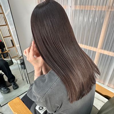 似合わせカット+暗髪カラー+トリートメント