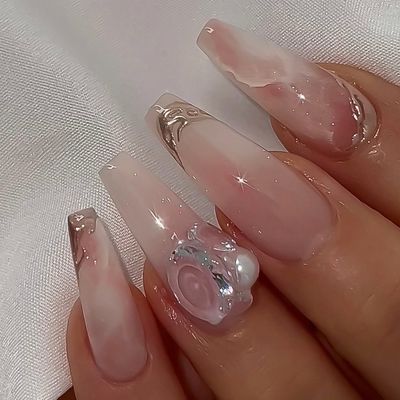 パーツ2つ無料✨️オフィスネイルにオススメ✨大理石💍ニュアンスネイル🫧