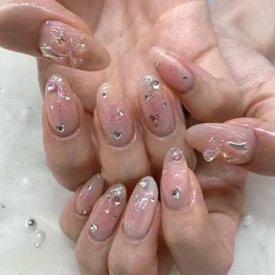 季節ネイル💅秋ネイル🦋持ち込みデザイン🥰アートし放題ニュアンスネイルアニマル