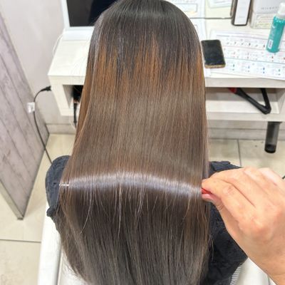 「人気No.1」カット＋髪質改善ワンカラー＋髪質改善トリートメント¥16500→11000