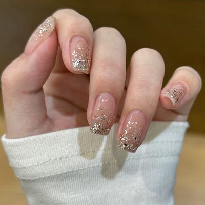 自爪💗ラメグラデーション