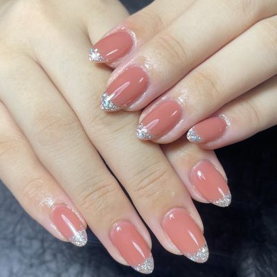 💖キラキラ光るガラスフレンチ♪ カラーベース付け♪ ¥6580円