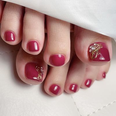 【フット】フットバス付親指1本アート♪