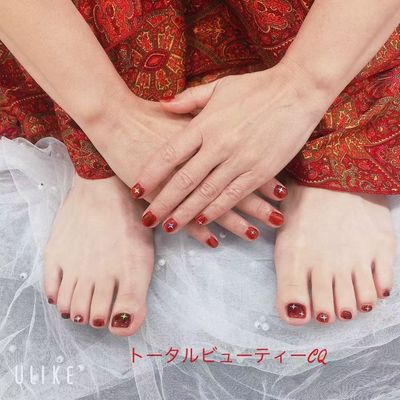 ハンドトフートセットネイル(ワンカラー、ラメーグラデション)11000
