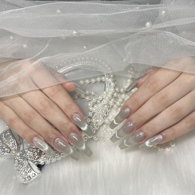 ✨チップ長さ出し 10本✨マグネットとグラデーション