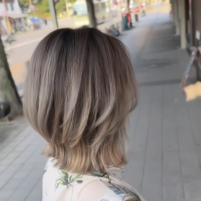カット＋白髪ぼかし＋ハイライト＋トリートメント