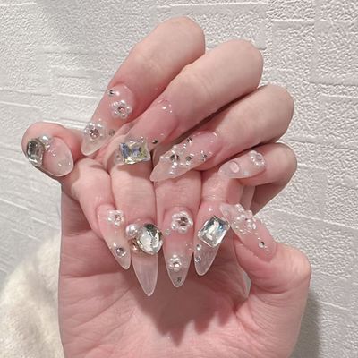 人気N0.1🎀チップ長さだし+持ち込みデザイン10本+パーツつけ放題（