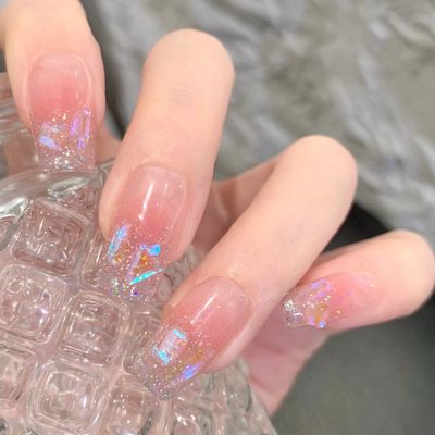 チップ長さだし10本+うるうる氷ネイル