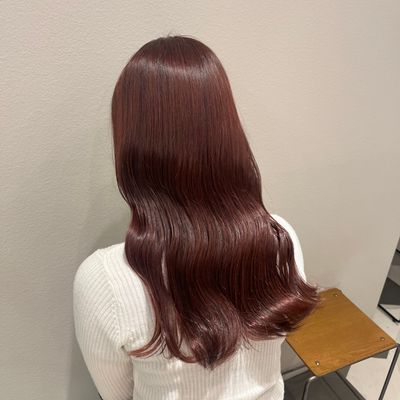 🎟️【カット＋レッド・ピンク系カラー】